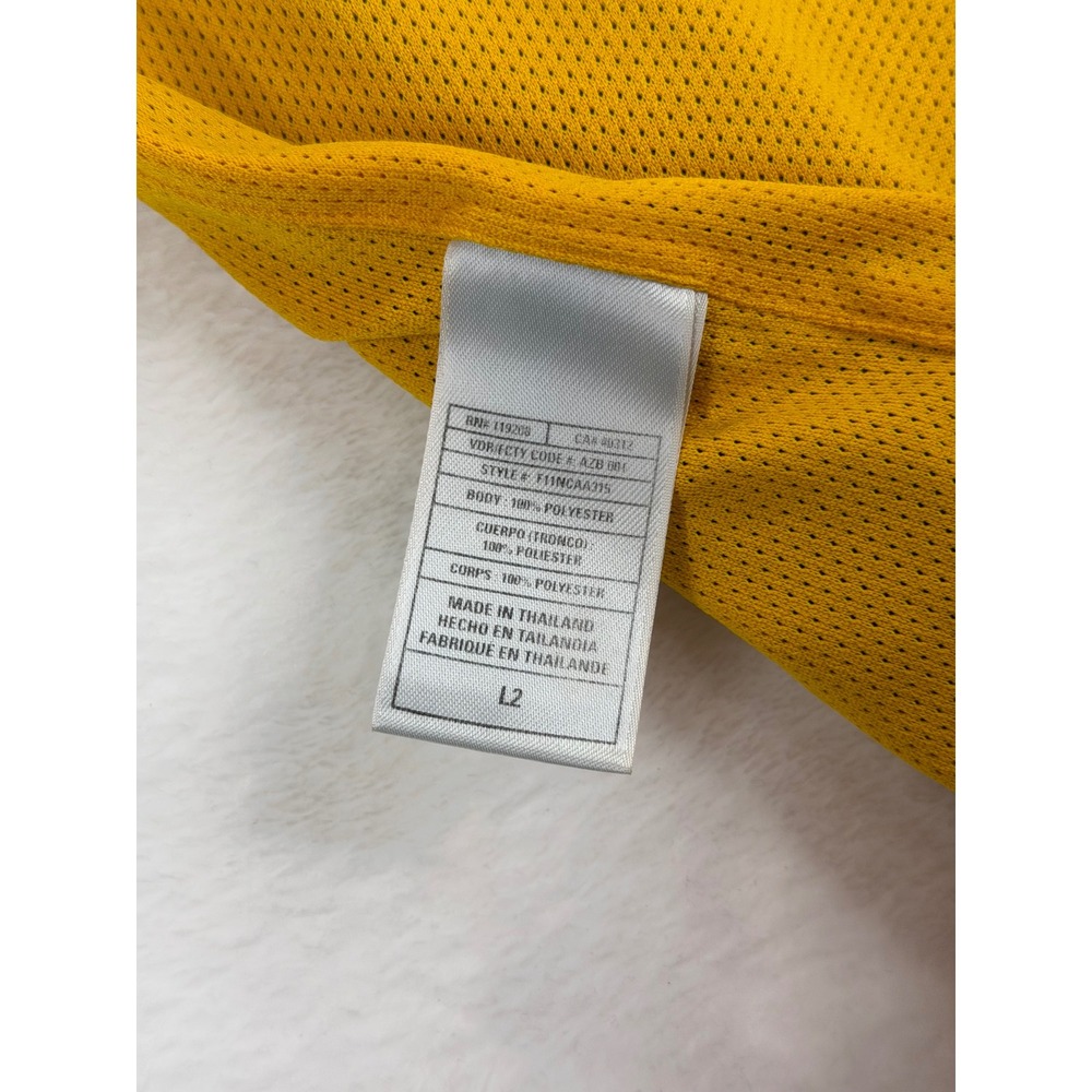 Adidas Mens Reversible Basketball Jersey Green Yellow Climalite Large Length +2 - Picture 8 of 9